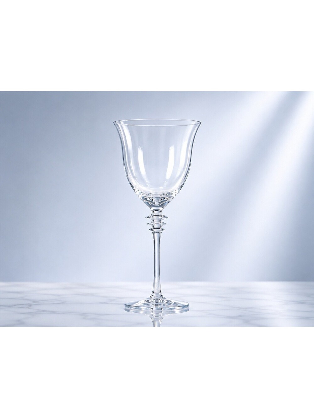 Mikasa 1980s Set Of 11 Wine Goblets Sophisticate Clear Gold Rim, 4x9.5”